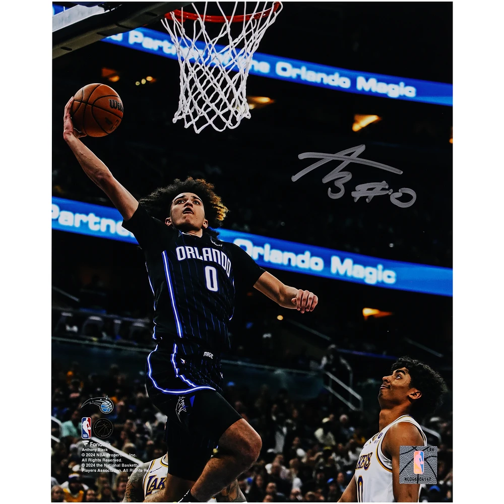Anthony Black Orlando Magic Autographed 8" x 10" Dunk vs. Los Angeles Lakers Photograph