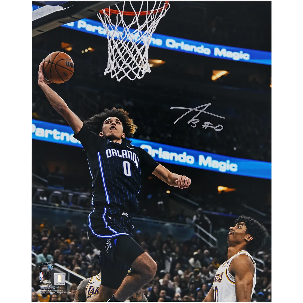 Anthony Black Orlando Magic Autographed 16" x 20" Dunk vs. Los Angeles Lakers Photograph