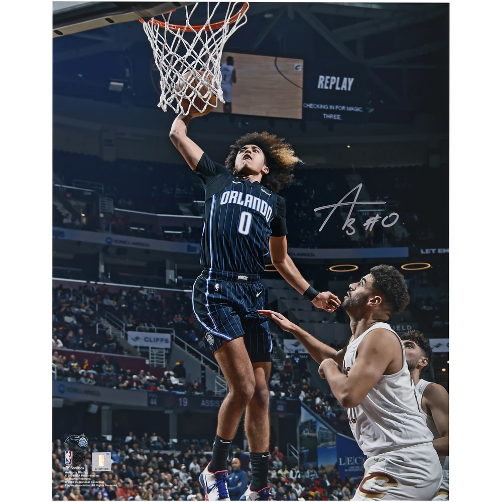 Anthony Black Orlando Magic Autographed 16" x 20" Dunk vs. Cleveland Cavaliers Photograph