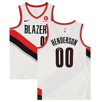 Scoot Henderson Portland Trail Blazers Autographed White Nike Swingman Jersey