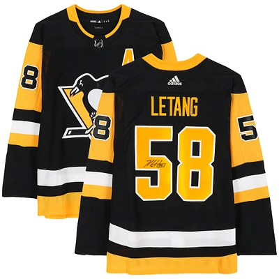 Kris Letang Pittsburgh Penguins Autographed adidas Authentic #58 Jersey