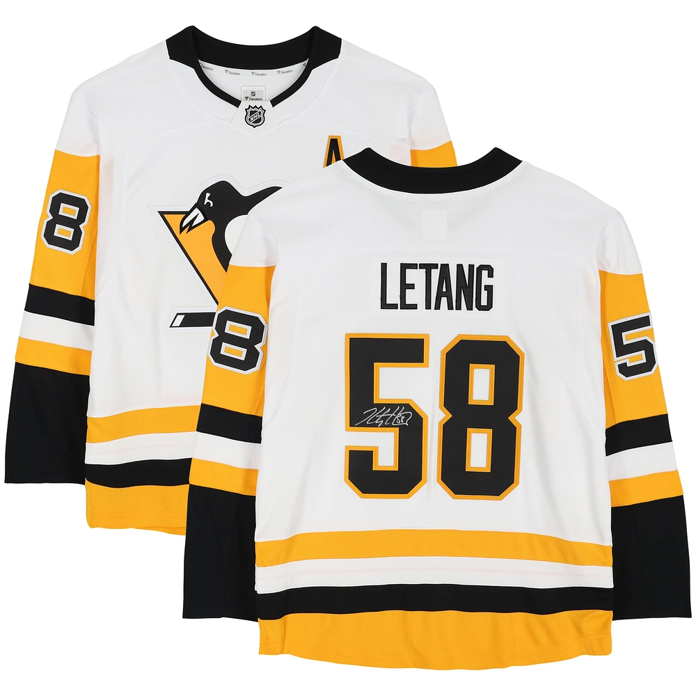Kris Letang Pittsburgh Penguins Autographed #58 White Fanatics Breakaway Jersey