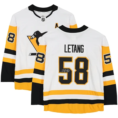 Kris Letang Pittsburgh Penguins Autographed #58 White Fanatics Breakaway Jersey