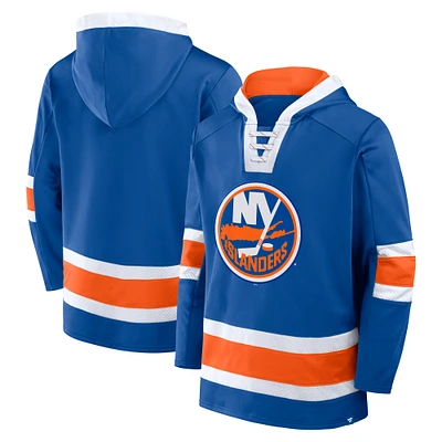 Men's Fanatics Royal New York Islanders Inside Line Fleece Pullover Hoodie
