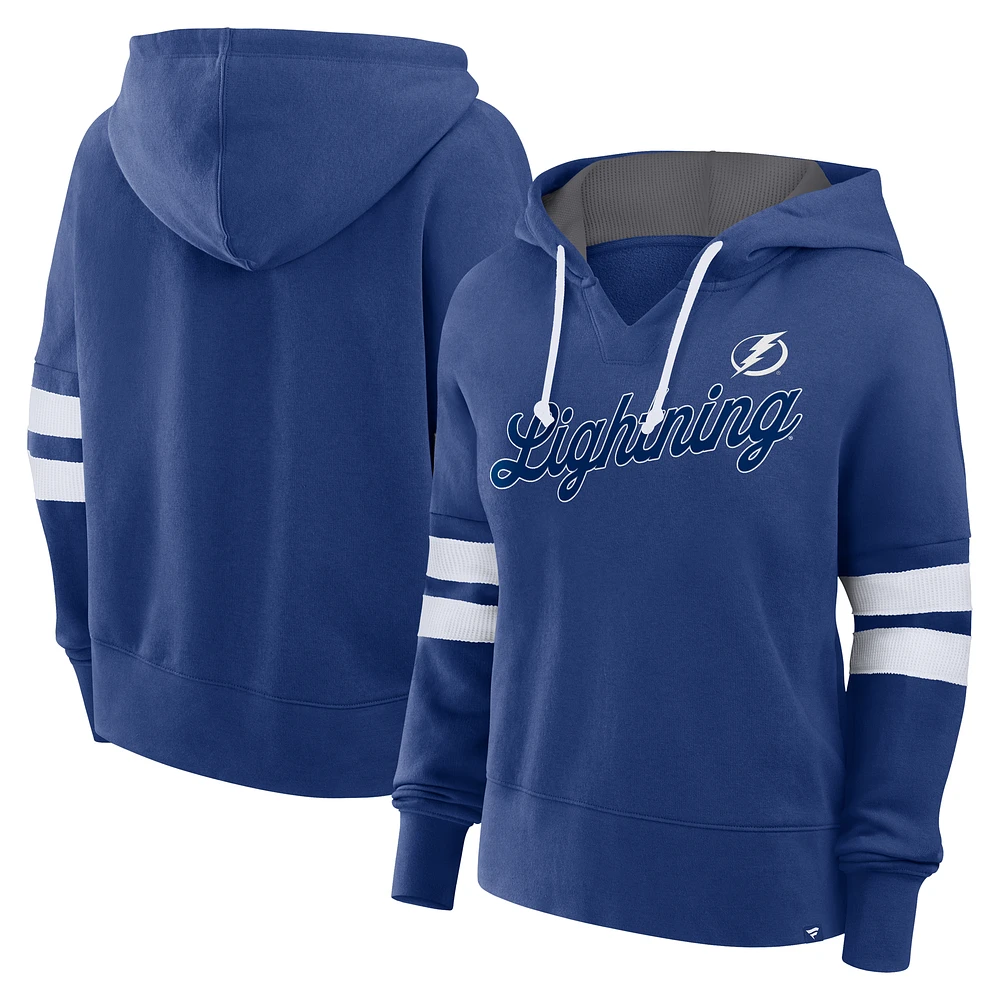 Women's Fanatics Blue Tampa Bay Lightning Oversized Seize Pullover Hoodie