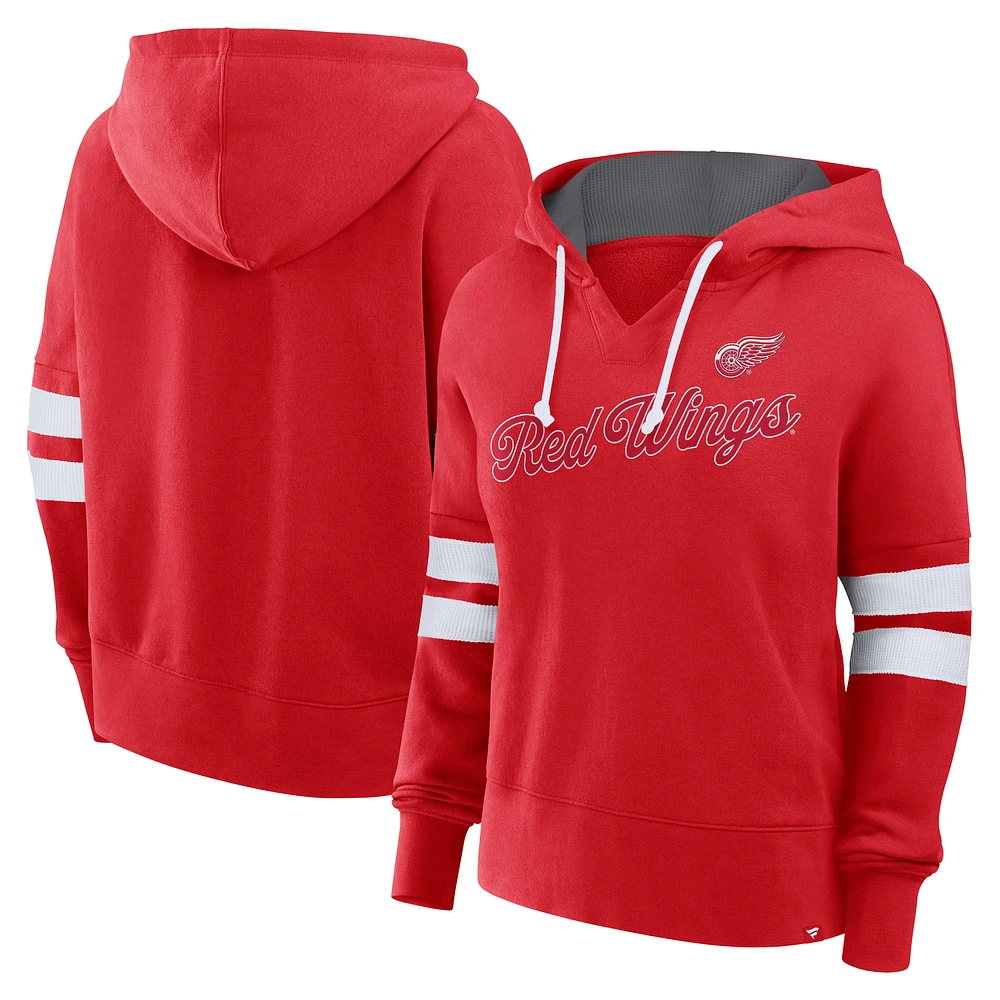 Women's Fanatics Red Detroit Red Wings Oversized Seize Pullover Hoodie