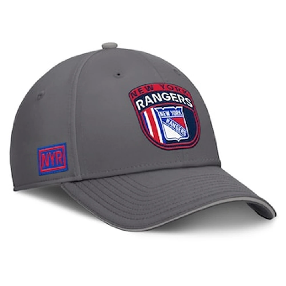 Men's Fanatics Gray New York Rangers Home Ice Flex Hat