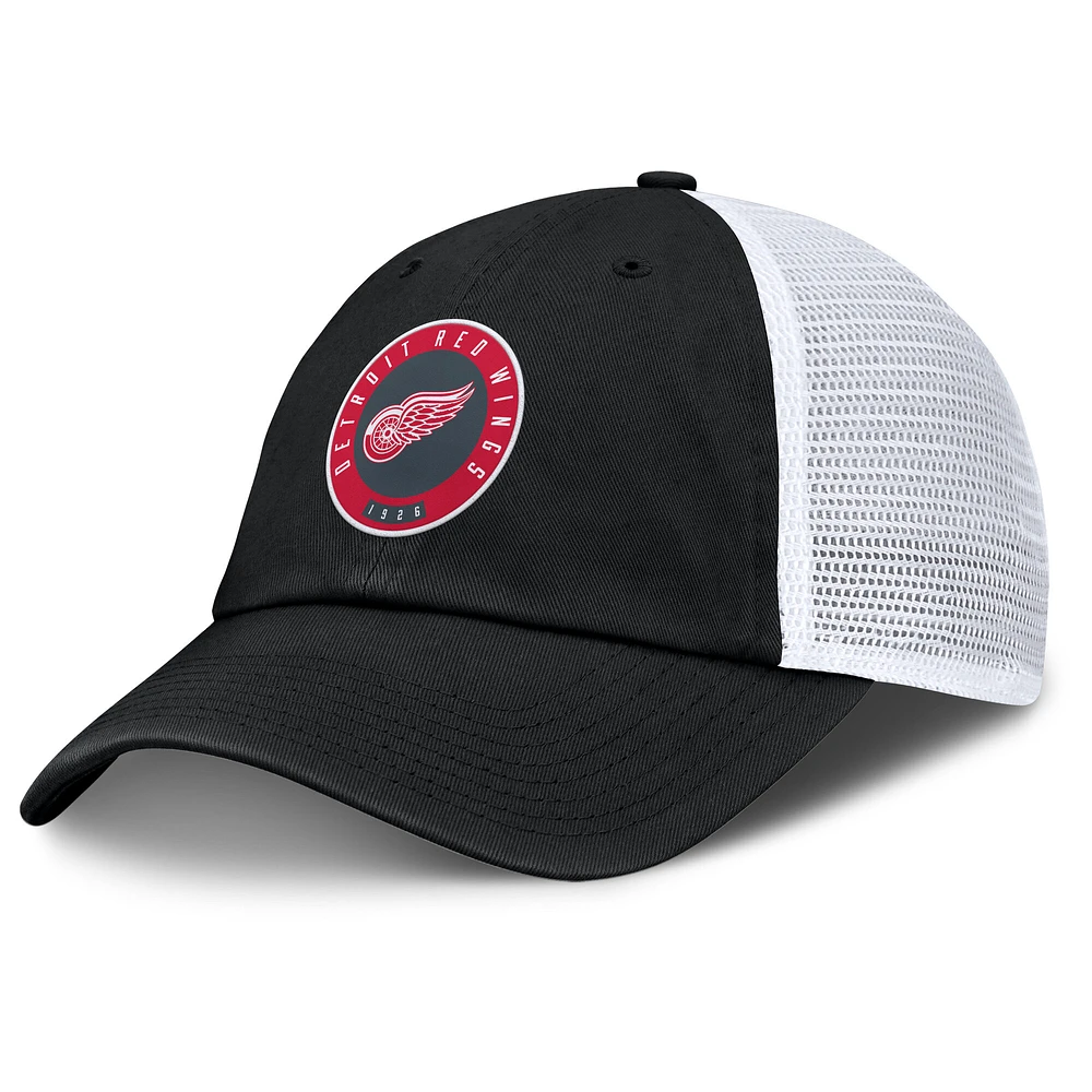 Men's Fanatics Black/Gray Detroit Red Wings Averie Trucker Adjustable Hat