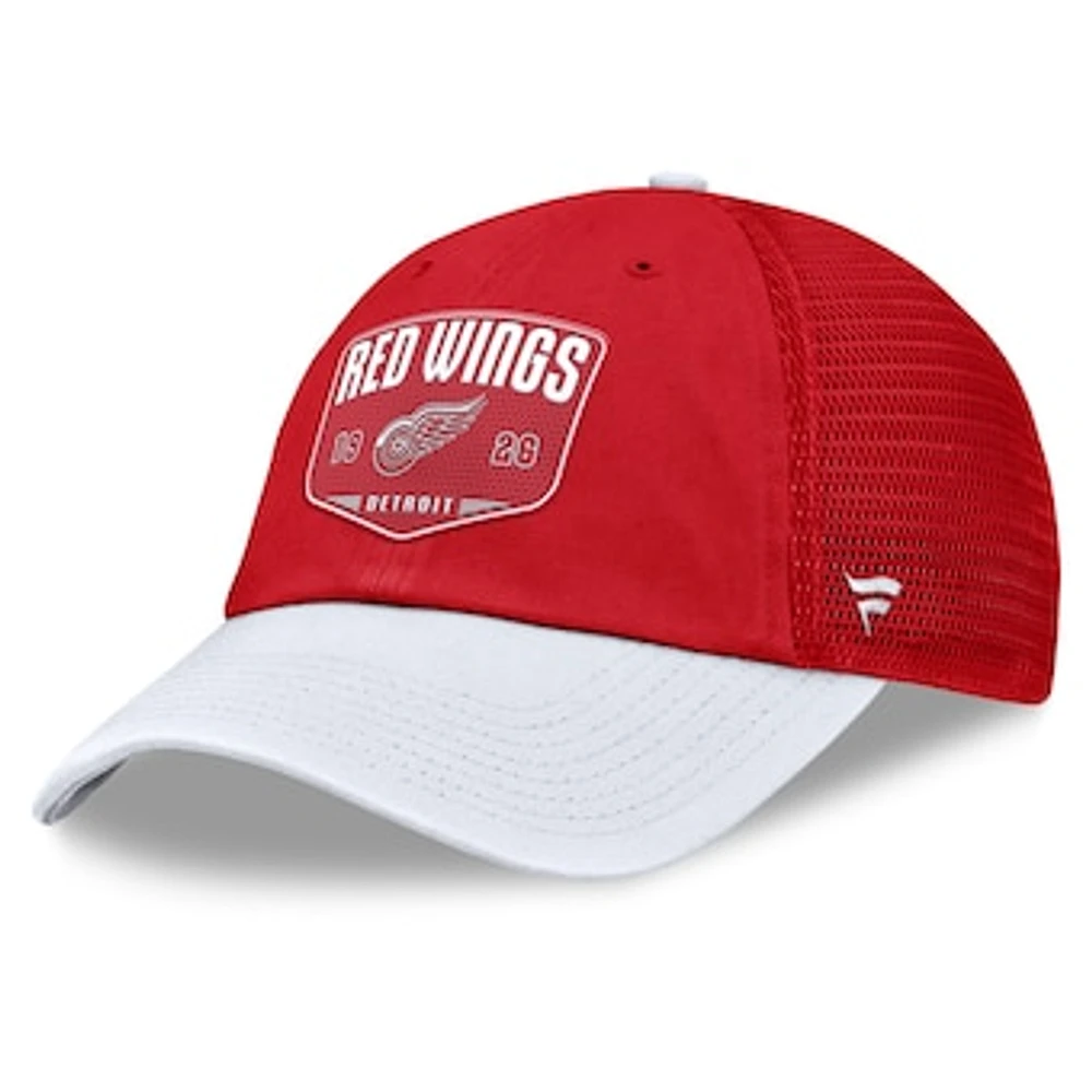 Men's Fanatics Red Detroit Red Wings Fundamental One-Time Trucker Adjustable Hat