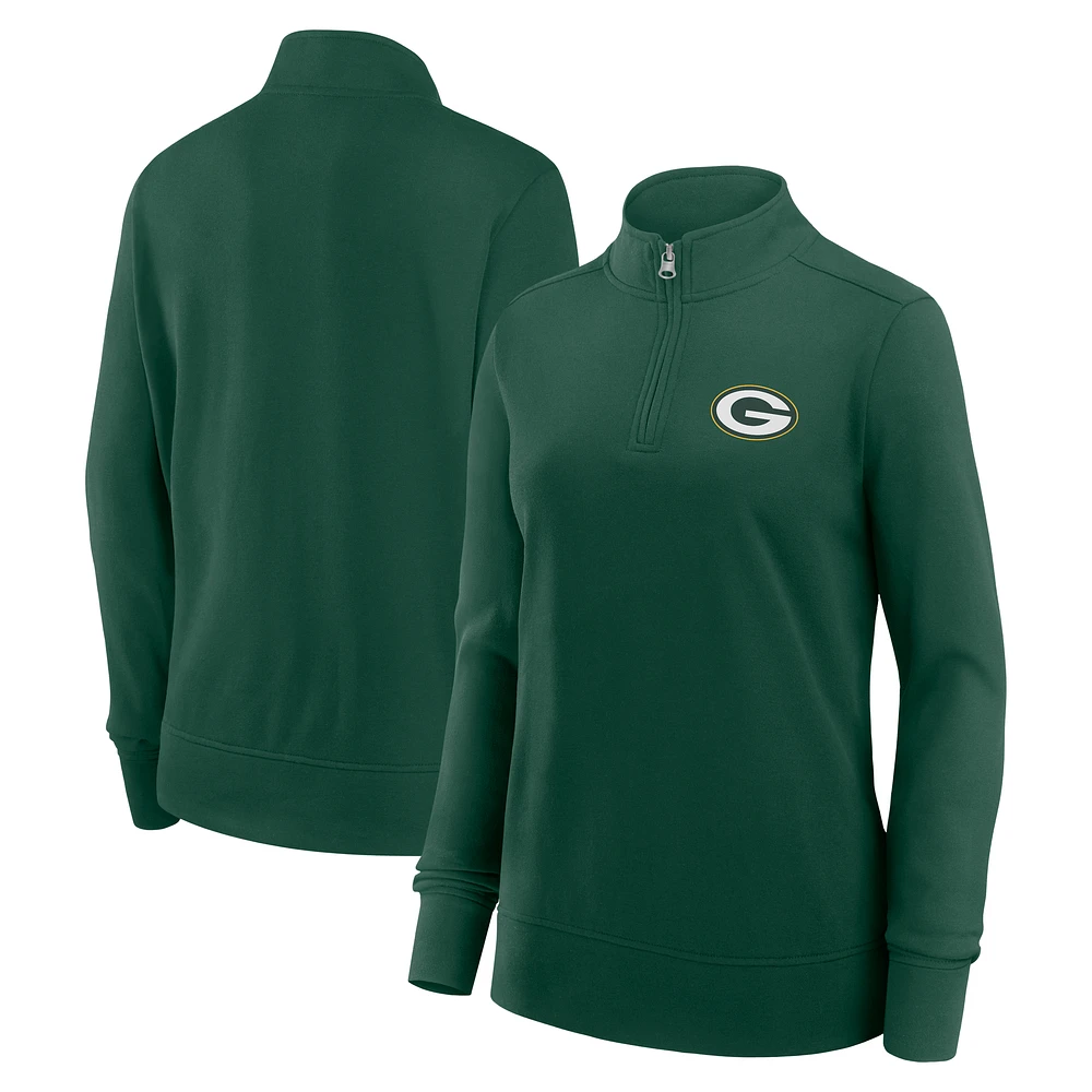 Women's Logo Athletic Green Bay Packers Velocity Quarter-Zip Jacket
