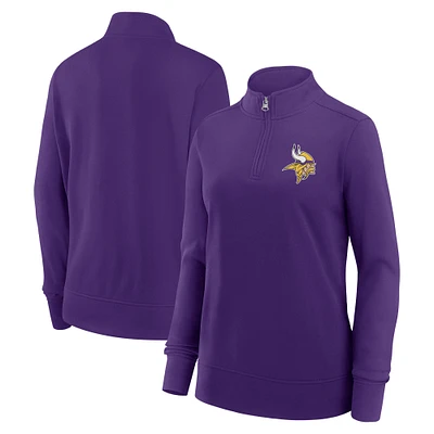 Women's Logo Athletic Purple Minnesota Vikings Velocity Quarter-Zip Jacket