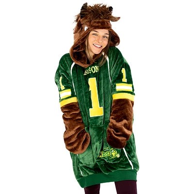 Plushible Green NDSU Bison Snugible 2-in-1 Blanket Hoodie and Plushie