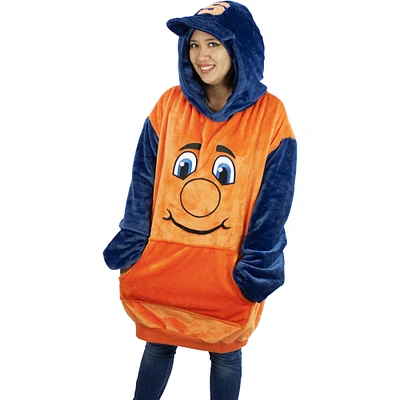 Plushible Orange Syracuse Orange Snugible 2-in-1 Blanket Hoodie and Plushie