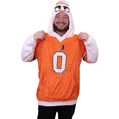 Plushible Orange Miami Hurricanes Snugible 2-in-1 Blanket Hoodie and Plushie