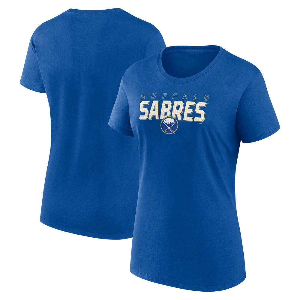 Women's Logo Athletic Royal Buffalo Sabres Launch Scoop Neck T-Shirt