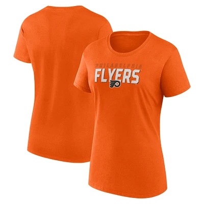 Women's Logo Athletic Orange Philadelphia Flyers Launch Scoop Neck T-Shirt