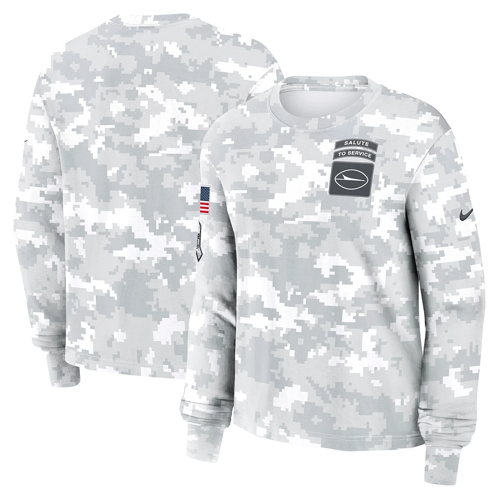Women's Nike Arctic Camo New York Jets 2024 Salute To Service Performance Long Sleeve T-Shirt