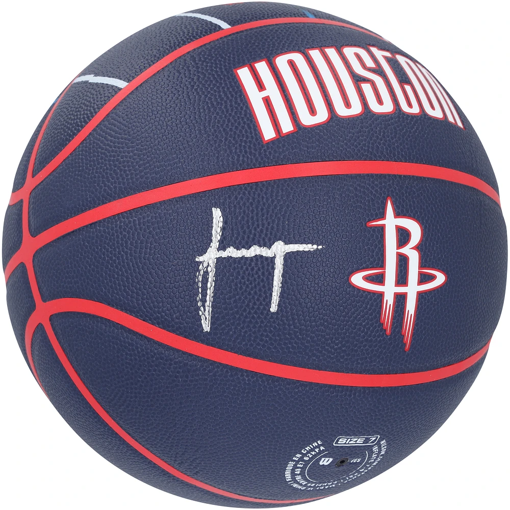 Jalen Green Houston Rockets Autographed Wilson Navy/Red 2023-24 City Edition Collector's Basketball