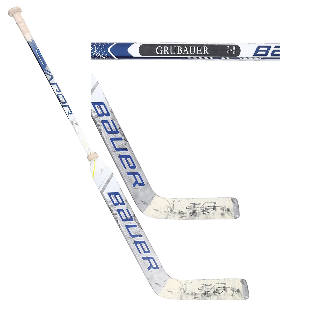 Philipp Grubauer Seattle Kraken Autographed Game-Used Bauer Goalie Stick from the 2023-24 NHL Season