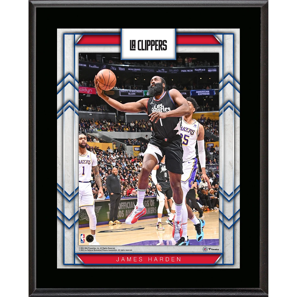 James Harden LA Clippers 10.5" x 13" Sublimated Player Plaque