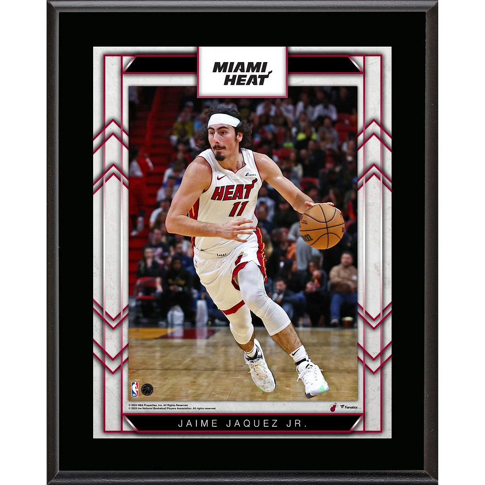 Jaime Jaquez Jr. Miami Heat 10.5" x 13" Sublimated Player Plaque