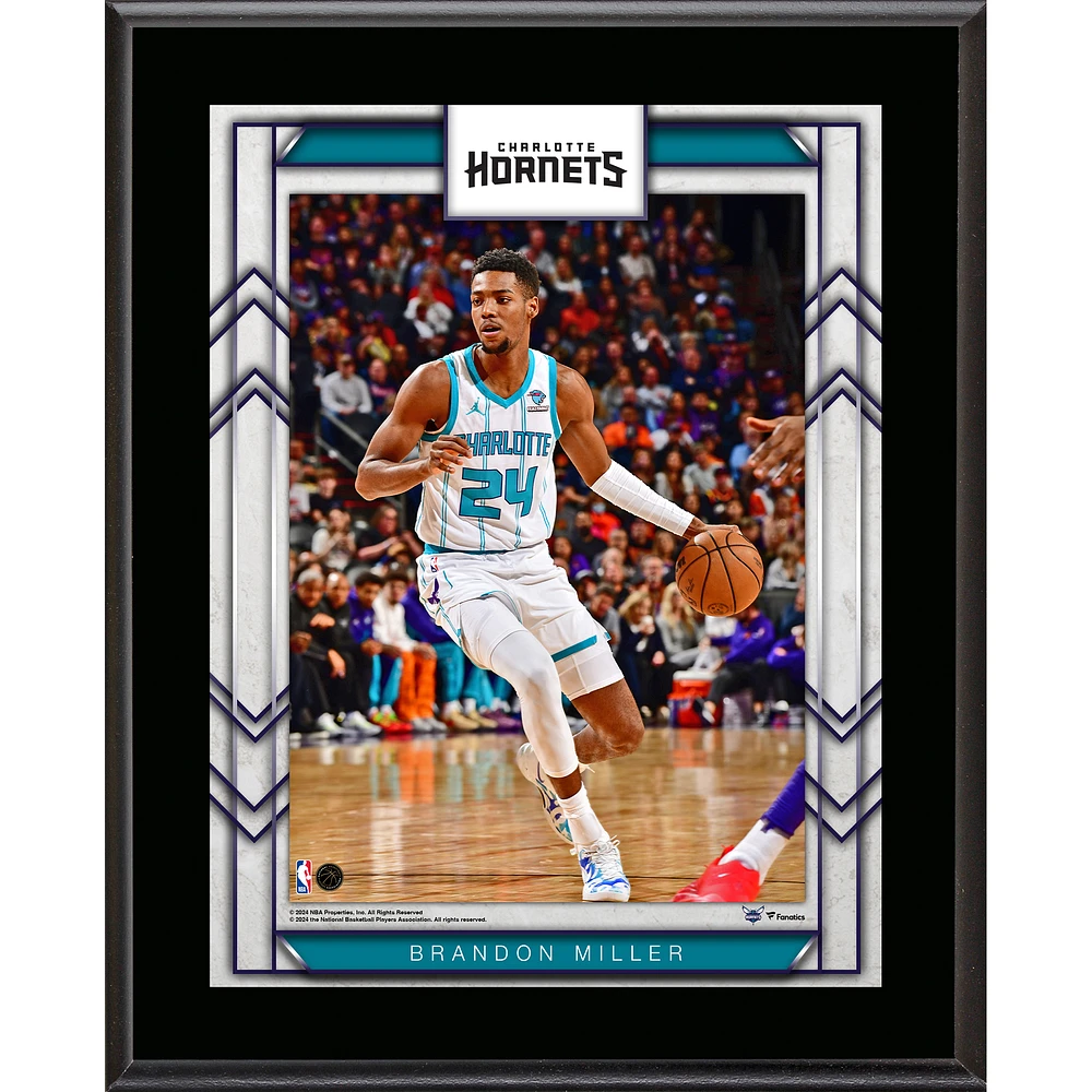 Brandon Miller Charlotte Hornets 10.5" x 13" Sublimated Player Plaque