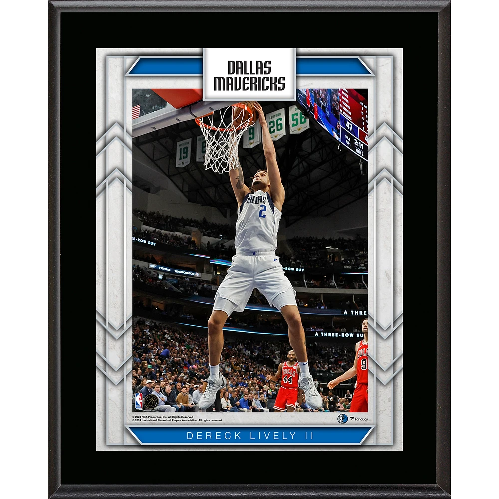 Dereck Lively II Dallas Mavericks 10.5" x 13" Sublimated Player Plaque