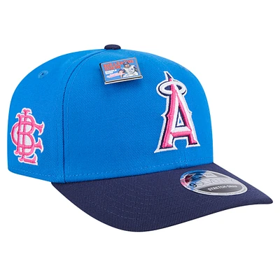 Men's New Era Blue/Navy Los Angeles Angels 2024 Big League Chew Flavor Pack 9SEVENTY Adjustable Hat