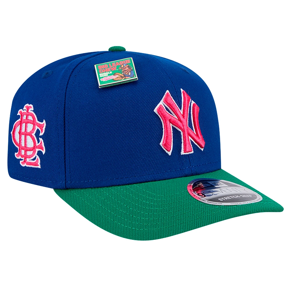 Men's New Era Royal/Green New York Yankees 2024 Big League Chew Flavor Pack 9SEVENTY Adjustable Hat