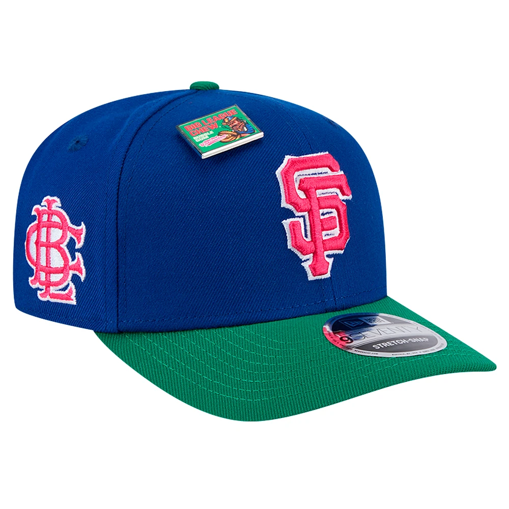 Men's New Era Royal/Green San Francisco Giants 2024 Big League Chew Flavor Pack 9SEVENTY Adjustable Hat