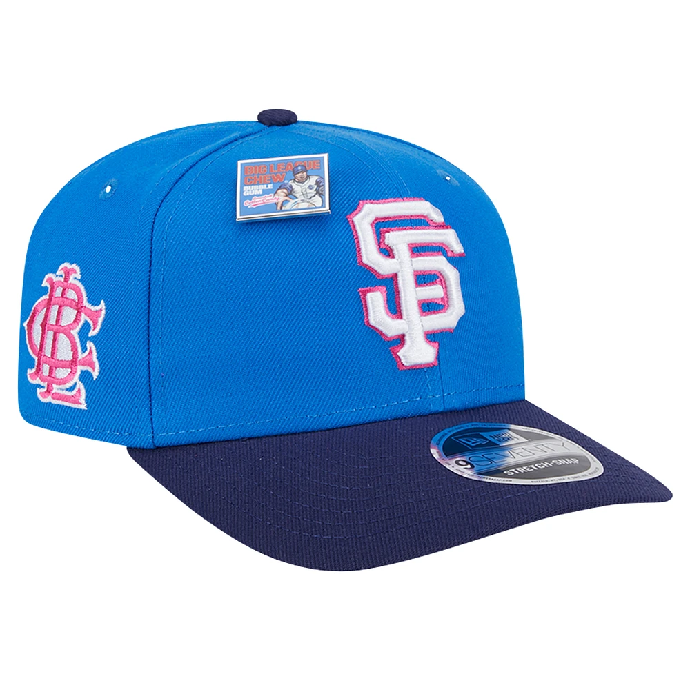 Men's New Era Blue/Navy San Francisco Giants 2024 Big League Chew Flavor Pack 9SEVENTY Adjustable Hat
