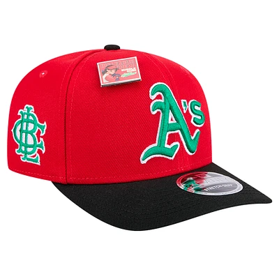 Men's New Era Red/Black Athletics 2024 Big League Chew Flavor Pack 9SEVENTY Adjustable Hat