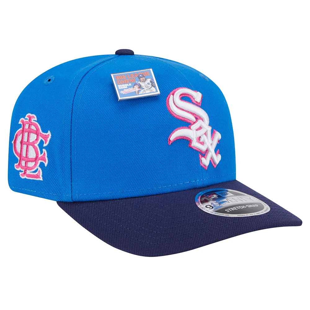 Men's New Era Blue/Navy Chicago White Sox 2024 Big League Chew Flavor Pack 9SEVENTY Adjustable Hat