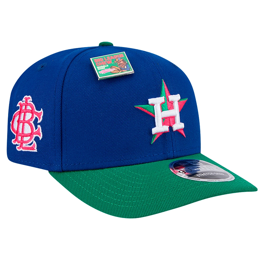 Men's New Era Royal/Green Houston Astros 2024 Big League Chew Flavor Pack 9SEVENTY Adjustable Hat