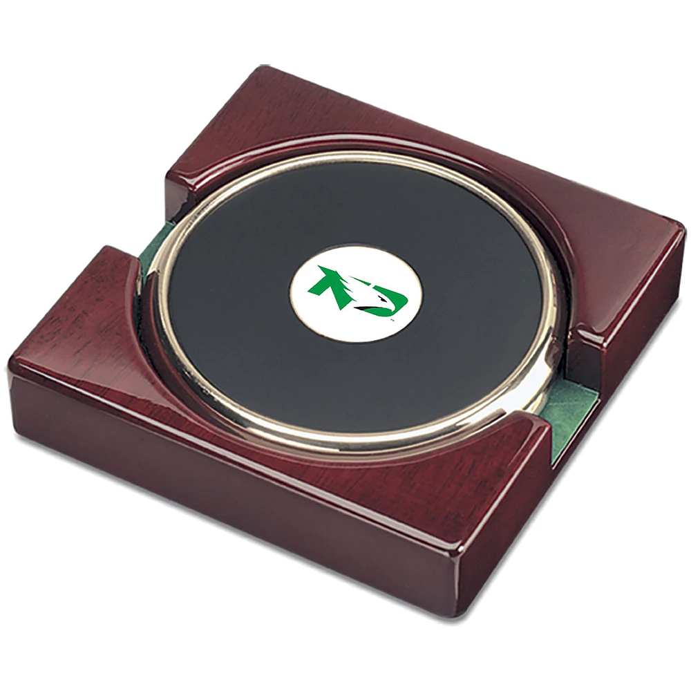 Gold North Dakota 2-Piece Coaster Set