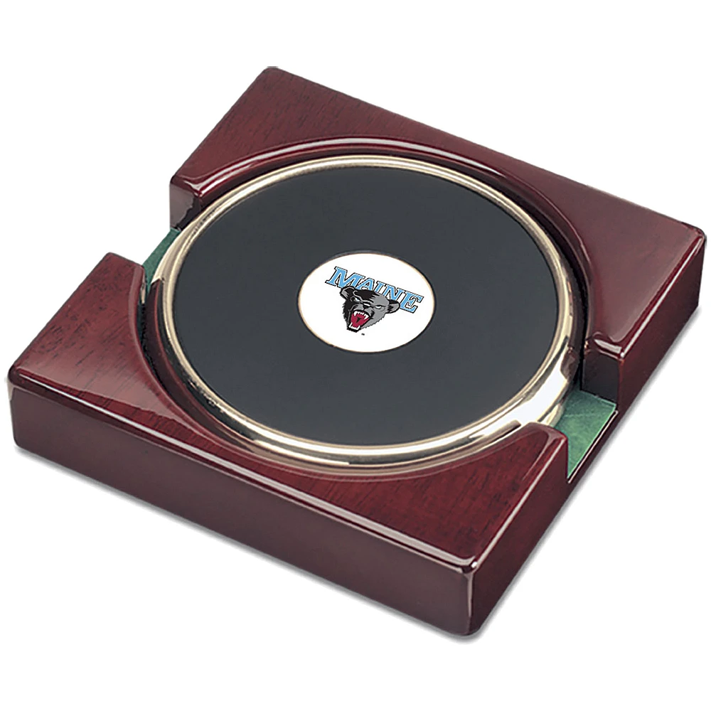 Gold Maine Black Bears 2-Piece Coaster Set