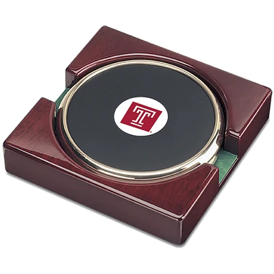 Gold Temple Owls 2-Piece Coaster Set