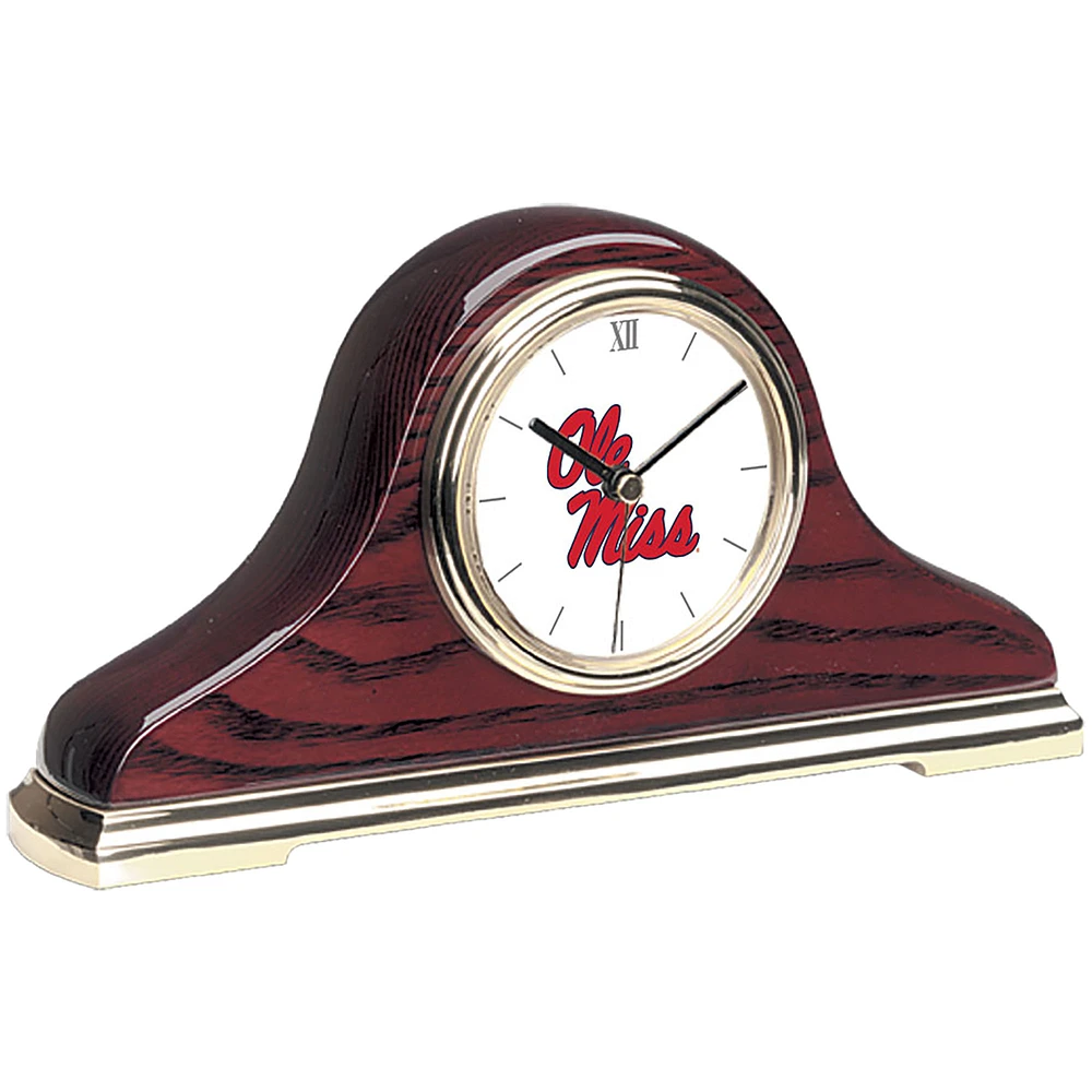 Gold Ole Miss Rebels Mantle Clock