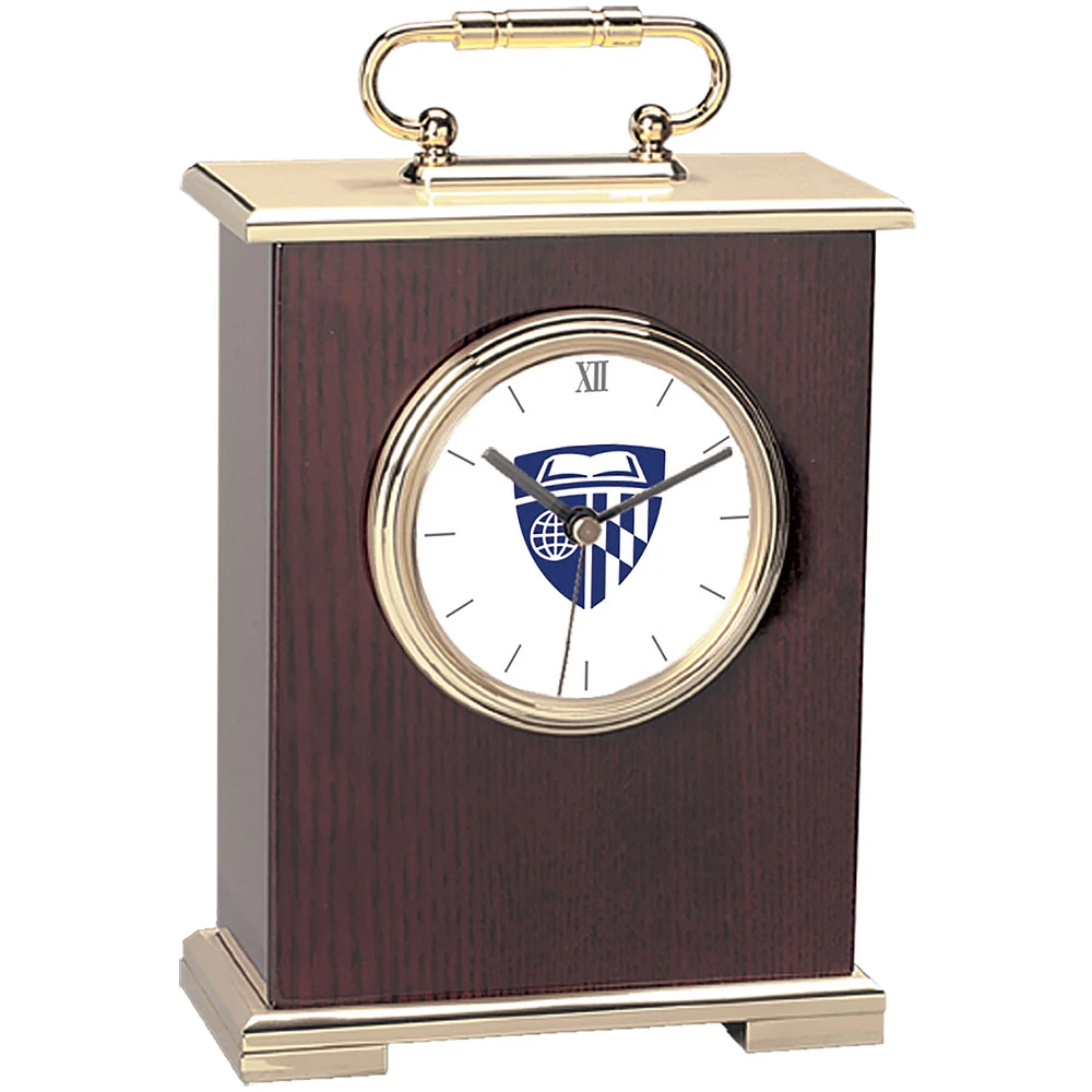 Gold Johns Hopkins Blue Jays Carriage Clock