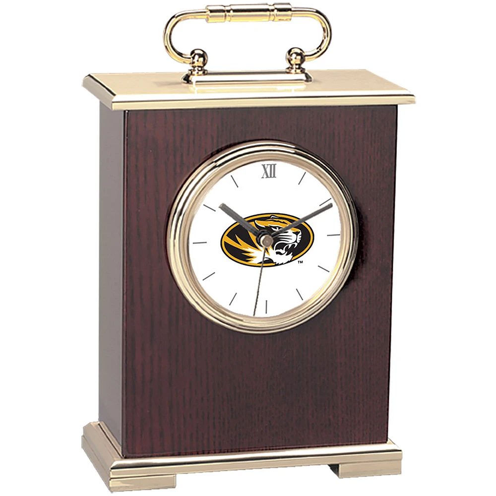 Gold Missouri Tigers Carriage Clock