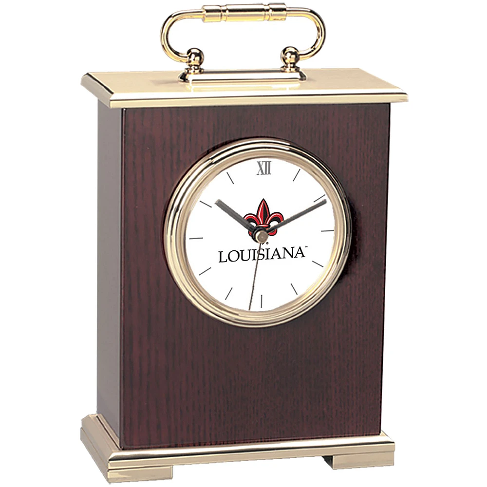 Gold Louisiana Ragin' Cajuns Carriage Clock