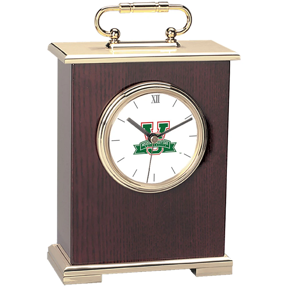 Gold Mississippi Valley State Delta Devils Carriage Clock