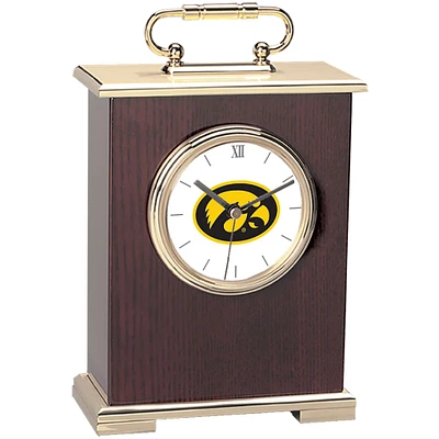 Gold Iowa Hawkeyes Carriage Clock