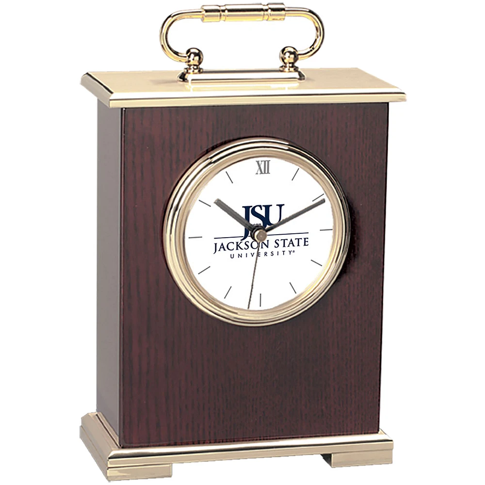 Gold Jackson State Tigers Carriage Clock