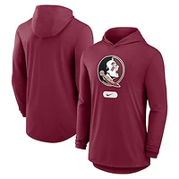 Men's Nike Garnet Florida State Seminoles Primetime Tri-Blend Performance Long Sleeve Hoodie T-Shirt