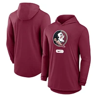Men's Nike Garnet Florida State Seminoles Primetime Tri-Blend Performance Long Sleeve Hoodie T-Shirt