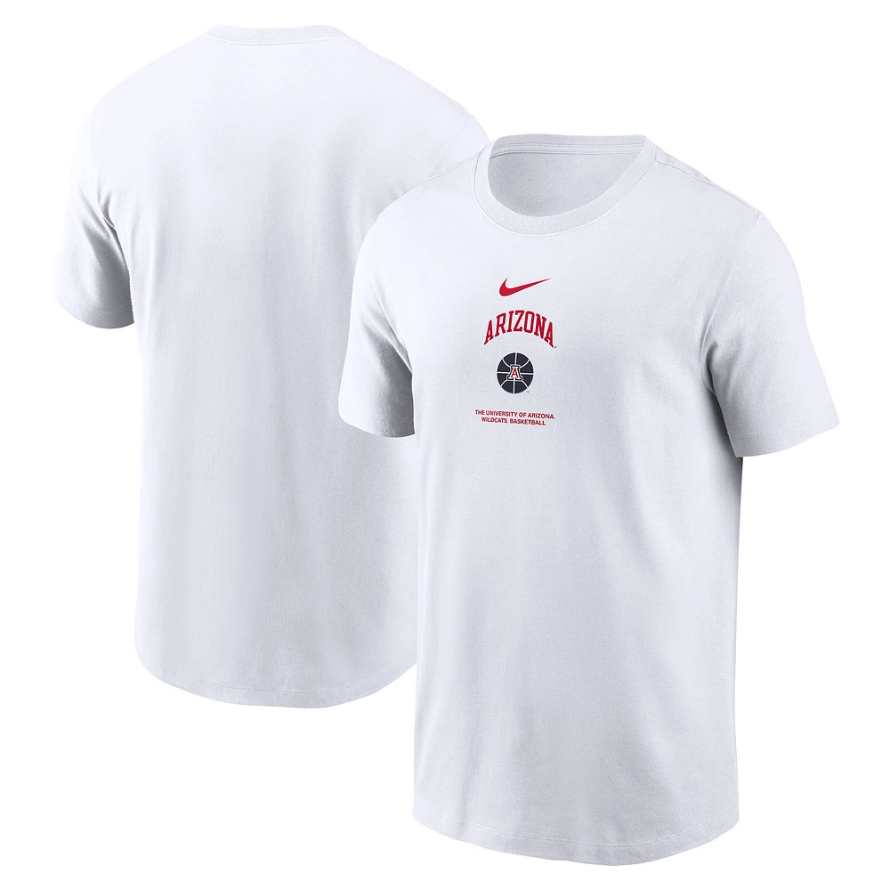 Men's Nike White Arizona Wildcats 2024 On-Court Basketball Performance T-Shirt