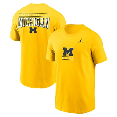 Men's Jordan Brand Maize Michigan Wolverines 2-Hit T-Shirt