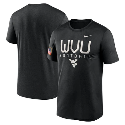 Men's Nike Black West Virginia Mountaineers 2024 Military Appreciation Legend Performance T-Shirt