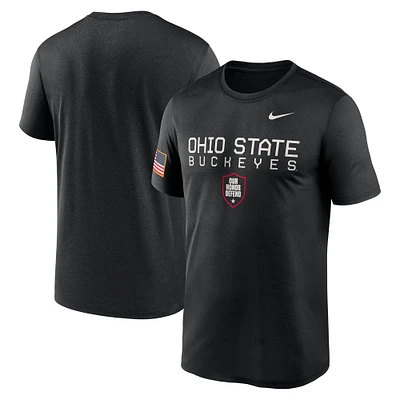 Men's Nike Black Ohio State Buckeyes 2024 Military Appreciation Legend Performance T-Shirt